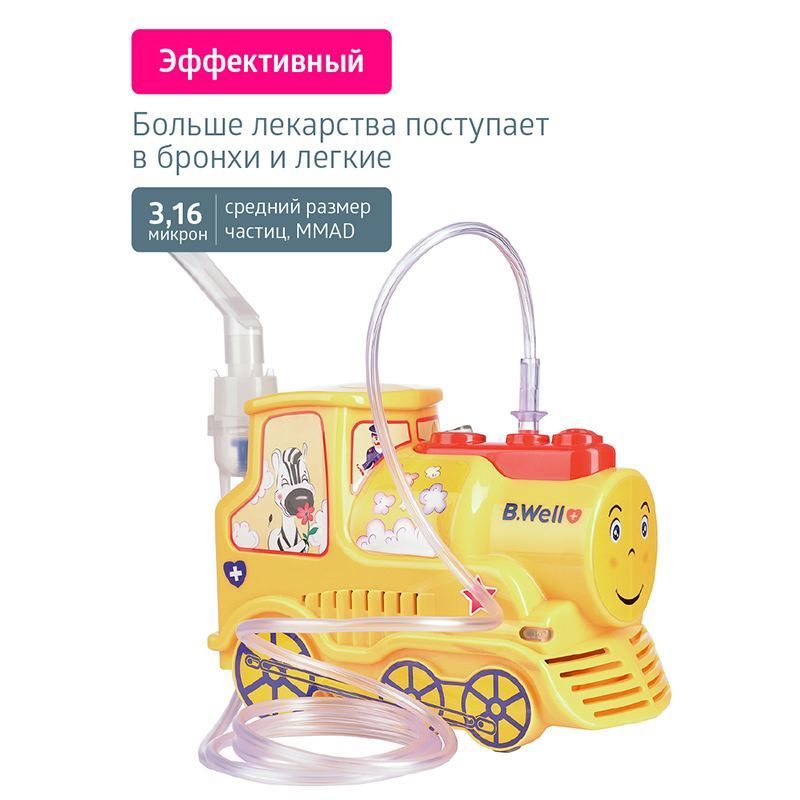 Ингалятор небулайзер "Паровозик" PRO-115, детский